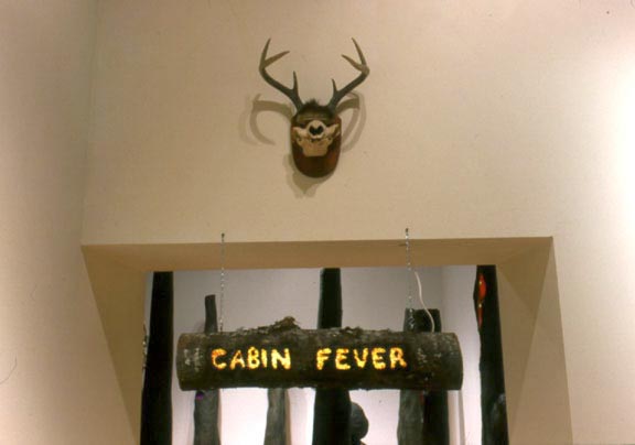 Cabin Fever sign and skull